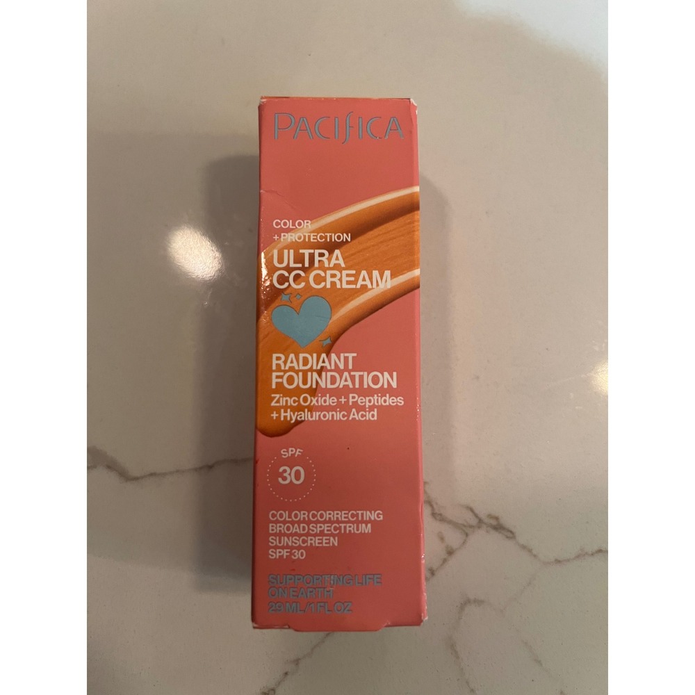 Pacifica Ultra CC Cream Radiant Foundation SPF 30 Warm Light 1 fl oz Vegan